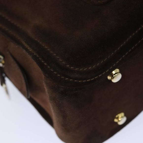 CELINE Hand Bag Suede Brown Auth 80059 - Picture 11 of 16